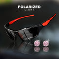 𝕾𝖙𝖚𝖓𝖓𝖊𝖗 𝕏𝕏𝕏-Black And Red Legs Polarized Sunglasses & Free pink Diamond Ear Ring